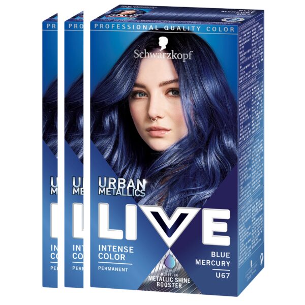 Schwarzkopf Live Color U67 Blue Mercury  3-pack