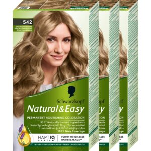 Schwarzkopf Natural&Easy 542 Opal Mellan Askblond 3-pack