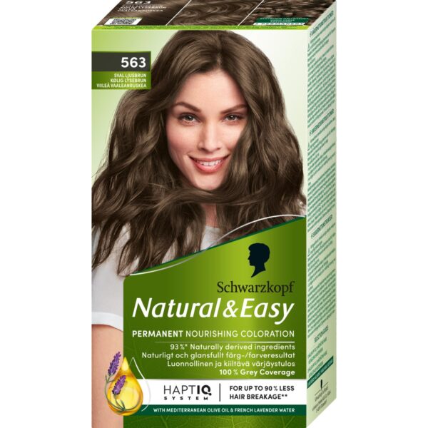 Schwarzkopf Natural & Easy Hair Color 563 Sval Ljusbrun