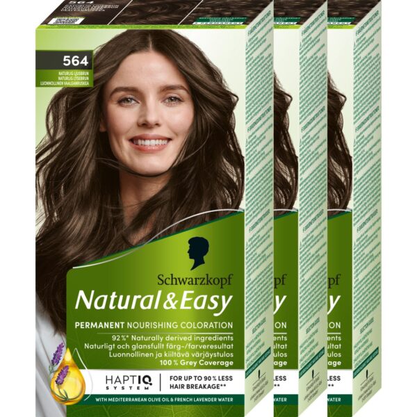 Schwarzkopf Natural&Easy 564 Naturlig Ljusbrun 3-pack