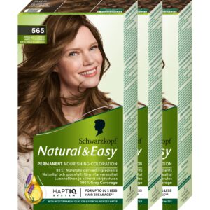 Schwarzkopf Natural&Easy 565 Mandel Ljus Gyllenbrun 3-pack