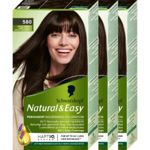 Schwarzkopf Natural&Easy 580 Sammet Mörkbrun 3-pack