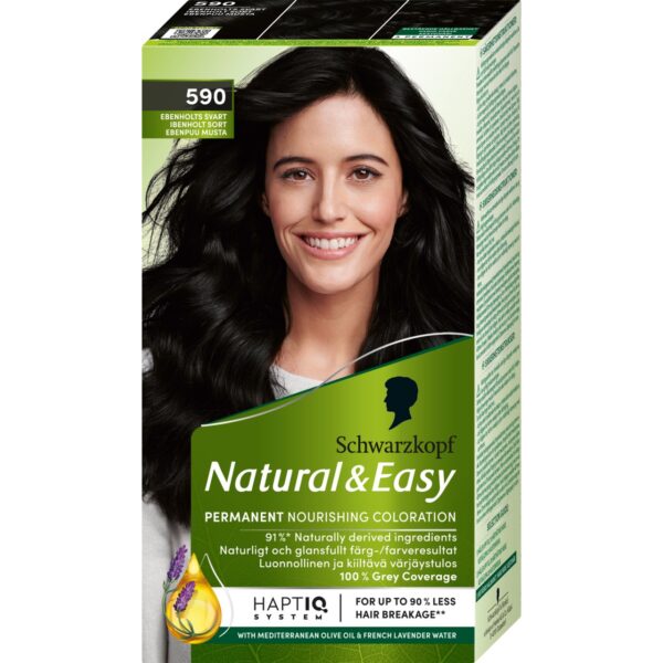 Schwarzkopf Natural & Easy Hair Color 590 Ebenholts Svart