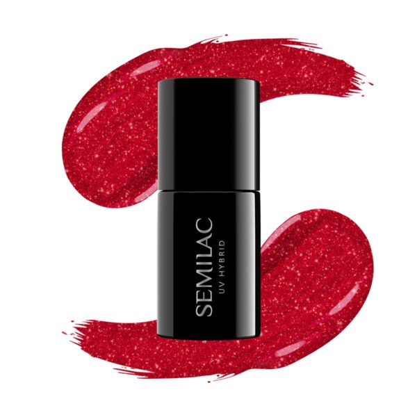 SEMILAC UV Gel Polish 26 Glitter Red