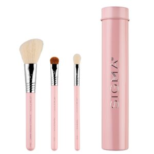 Sigma Beauty Essential Trio Brush Set  Pink