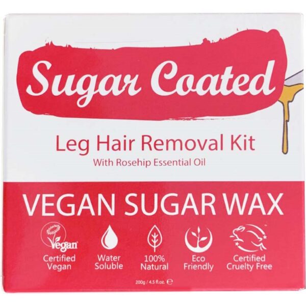 Sugar Coated Leg Hair Removal Kit With Rosehip Essential Oil 200 g