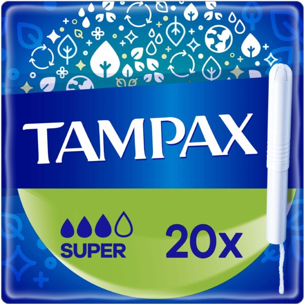 Tampax Super Tampons With Cardboard Applicator