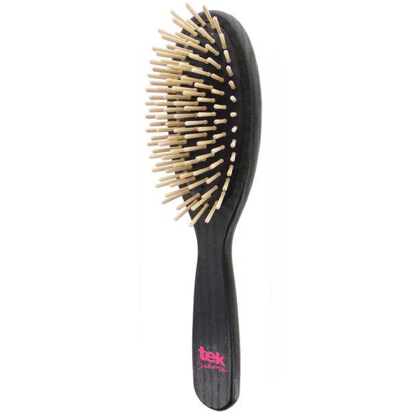 Tek Professional Big Oval Hair Brush With Short Wooden Pins