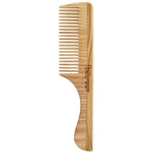 Tek Wooden Detangling Comb With Handle Medium Sized  Teeth