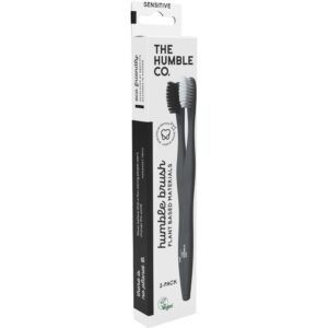 The Humble Co. Plant-based Toothbrush 2-pack Sensitive White/black