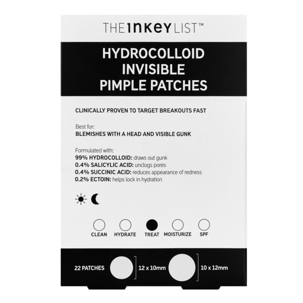 The Inkey List Hydrocolloid Invisible Pimple Patches 22 stk