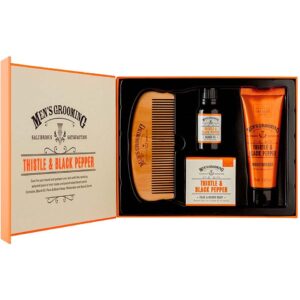 The Scottish Fine Soaps Thistle & Black Pepper Face & Beard Care Kit