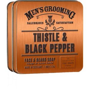 The Scottish Fine Soaps Thistle & Black Pepper Face & Beard Soap  100