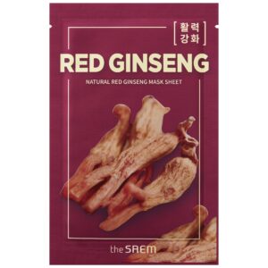 The Saem Natural Red Ginseng Mask Sheet Mascarilla Ginseng Rojo 21 ml