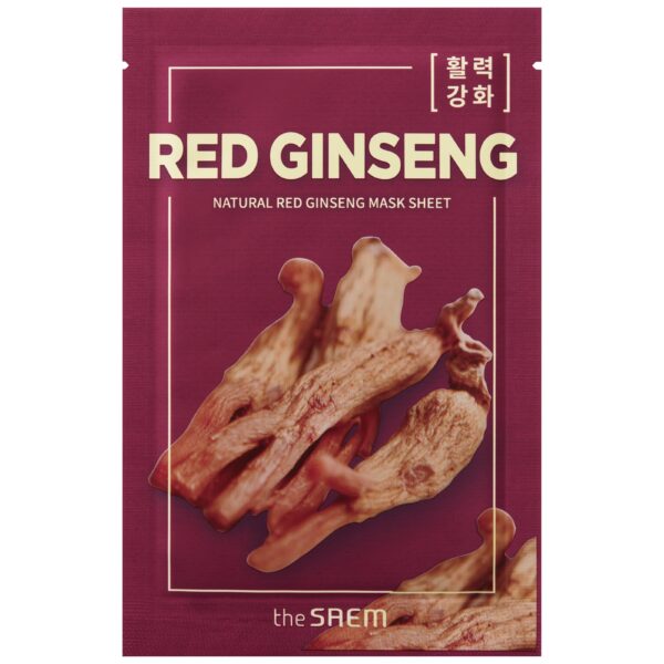 The Saem Natural Red Ginseng Mask Sheet Mascarilla Ginseng Rojo 21 ml