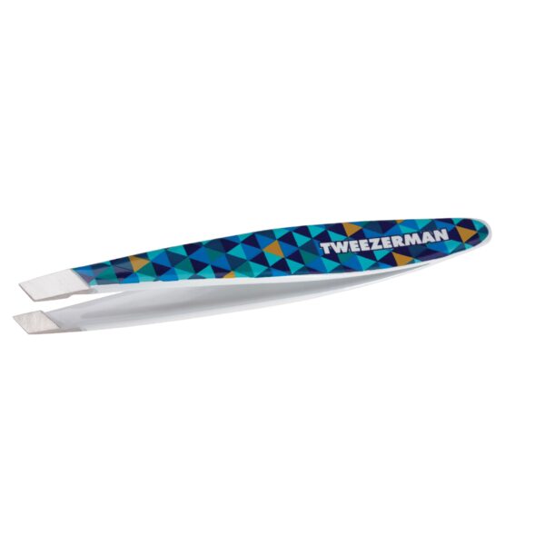 Tweezerman Mini Slant Tweezer Blue Mosaic