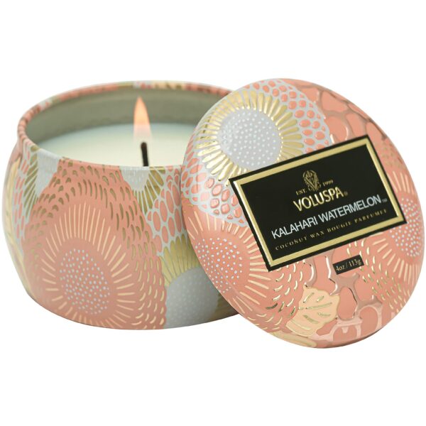 Voluspa Kalahari Watermelon Japonica Decorative Tin Candle 25h