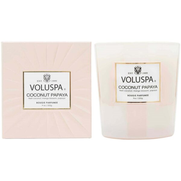 Voluspa Coconut Papaya Vermeil Boxed Candle 255 g