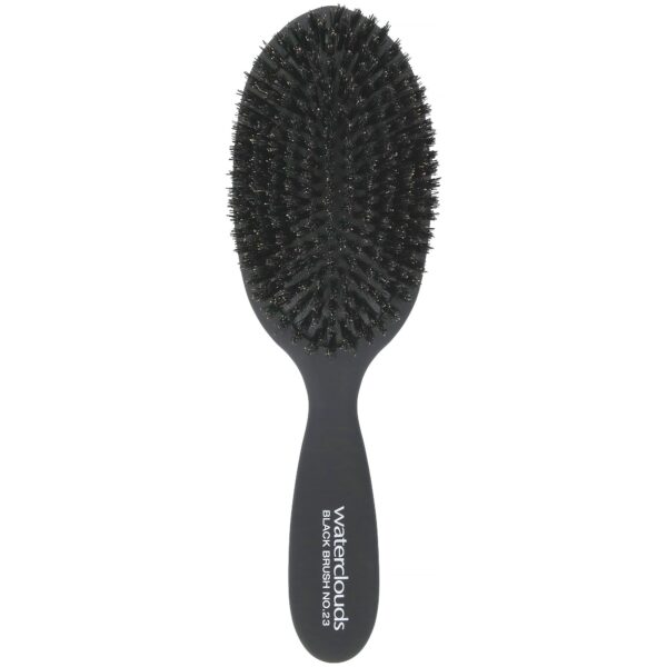 Waterclouds Black Brush Natural Oval 100% Boar Bristle No. 23