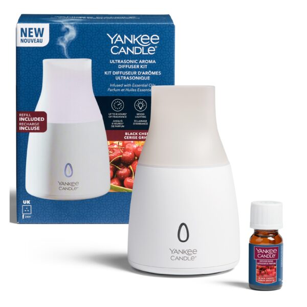 Yankee Candle Black Cherry Ultrasonic Aroma Diffuser Starter Kit