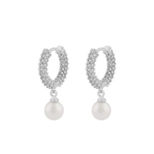 Snö Of Sweden Lydia Pearl Ring Earring Silver/White Onesize