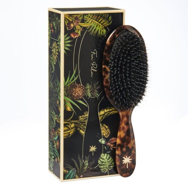 Fan Palm Boar & Nylon Brush Turtle Medium