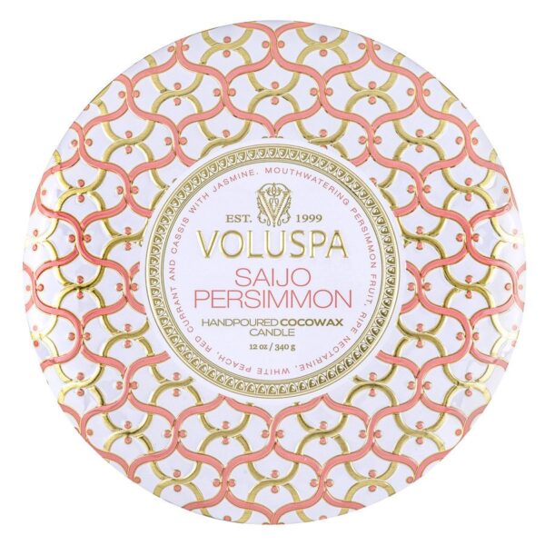 Voluspa 3-Wick Tin Candle Saijo Persimmon 340g