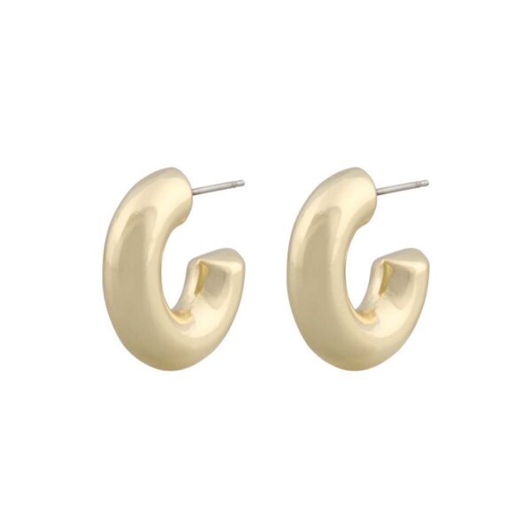 Snö Of Sweden Sevilla Big Oval Earring Plain Gold 20mm