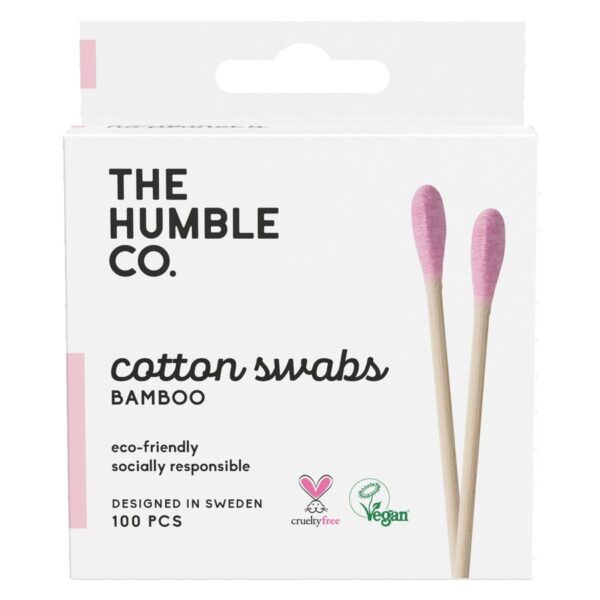 The Humble Co Humble Natural Cotton Swabs Purple 100pcs