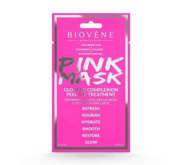 Biovène Pink Mask Glowing Complexion Peel-Off Treatment 12