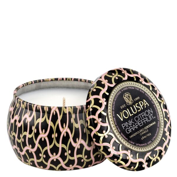 Voluspa Mini Tin Candle Pink Citron Grapefruit 113g