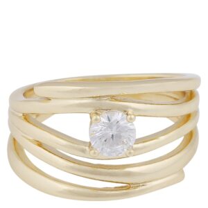 SNÖ Of Sweden Jen Stone Irregular Ring Gold Clear L