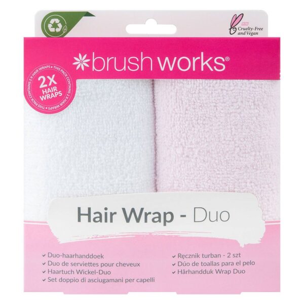 Brushworks Hair Towel Wrap 2pcs