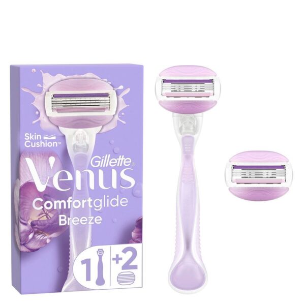 Gillette Venus Comfortglide Breeze Razor + 2 Blades 1pcs