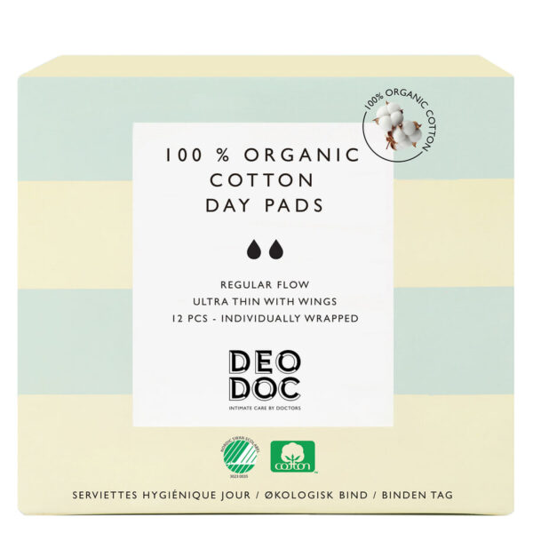 DeoDoc Organic Cotton Day pad - 12 pcs