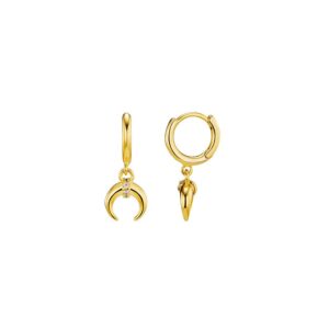 Orelia Jewellery Pave Crescent Charm Micro Hoops