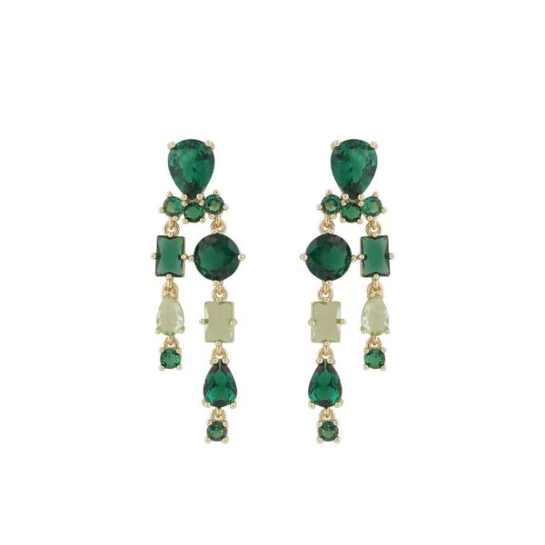 Snö Of Sweden Ellie Pendant Earring Gold/Mix Green