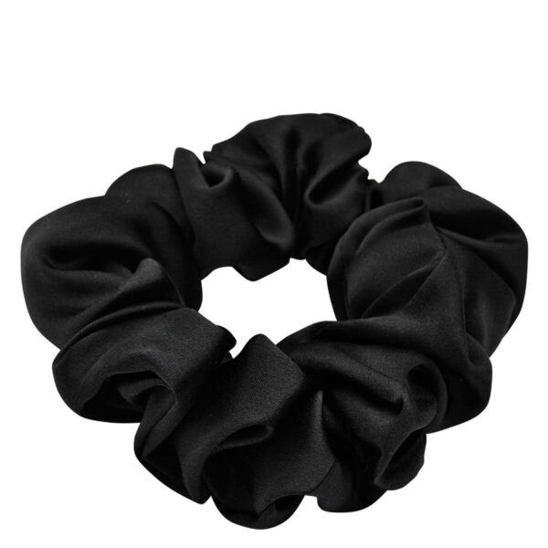 Lenoites Mulberry Silk Scrunchie Black