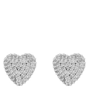 Snö Of Sweden Stina Heart Earring Silver/Clear