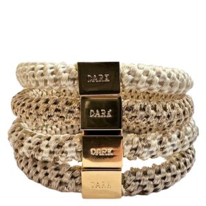 DARK Fat Hair Ties Combo Sand Mix With Gold 4pcs