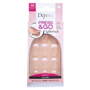 Depend Press & Go French Look Pink Medium Sqaure 24pcs