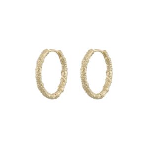 Snö Of Sweden Palma Earring Plain Gold 20mm