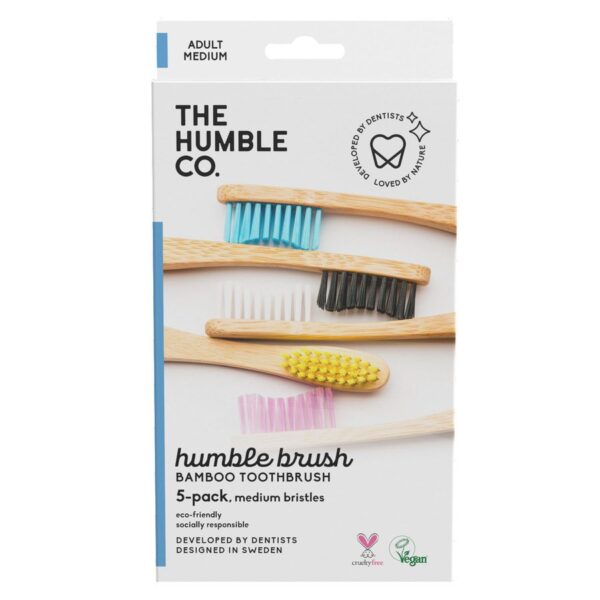 The Humble Co Flat Curved Adult Medium 5pcs