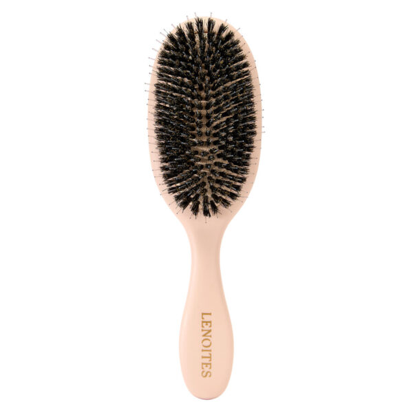 Lenoites Wild Boar Hair Brush with Cleaning Tool Blush