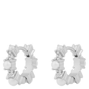 SNÖ Of Sweden Lucy Small Ring Earrings Silver White Onesize