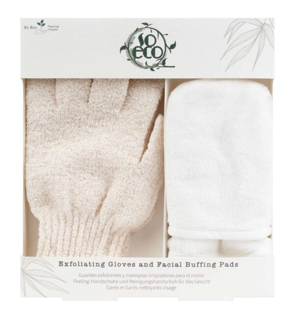 So Eco Exfoliating Gloves and Facial Buffing Pads 3pcs