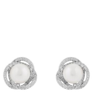 Snö Of Sweden Mayfair Pearl Earring Silver/White