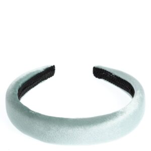 DARK Velvet Hair Band Broad Sparkled Teal