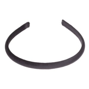 DARK Velvet Hairband Thin Black