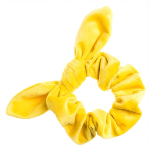 DARK Velvet Scrunchie With Bow Sun Yellow